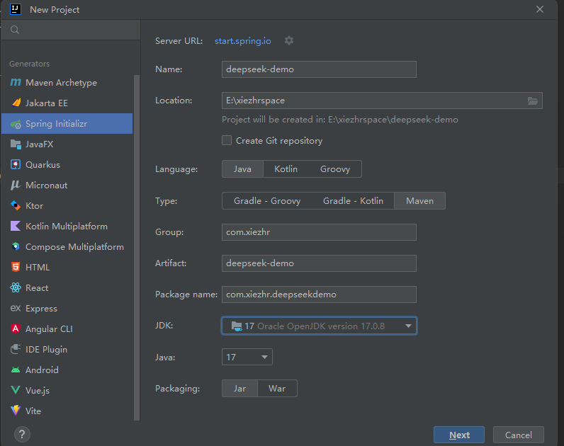 创建springboot 项目